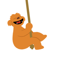 Moe Swings On Rope